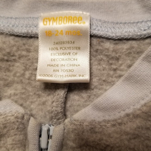 WARM!!! 2006 (v)guc Gymboree 18-24 baby boy fleece snap romper "Wooly Pals" - Picture 6 of 10